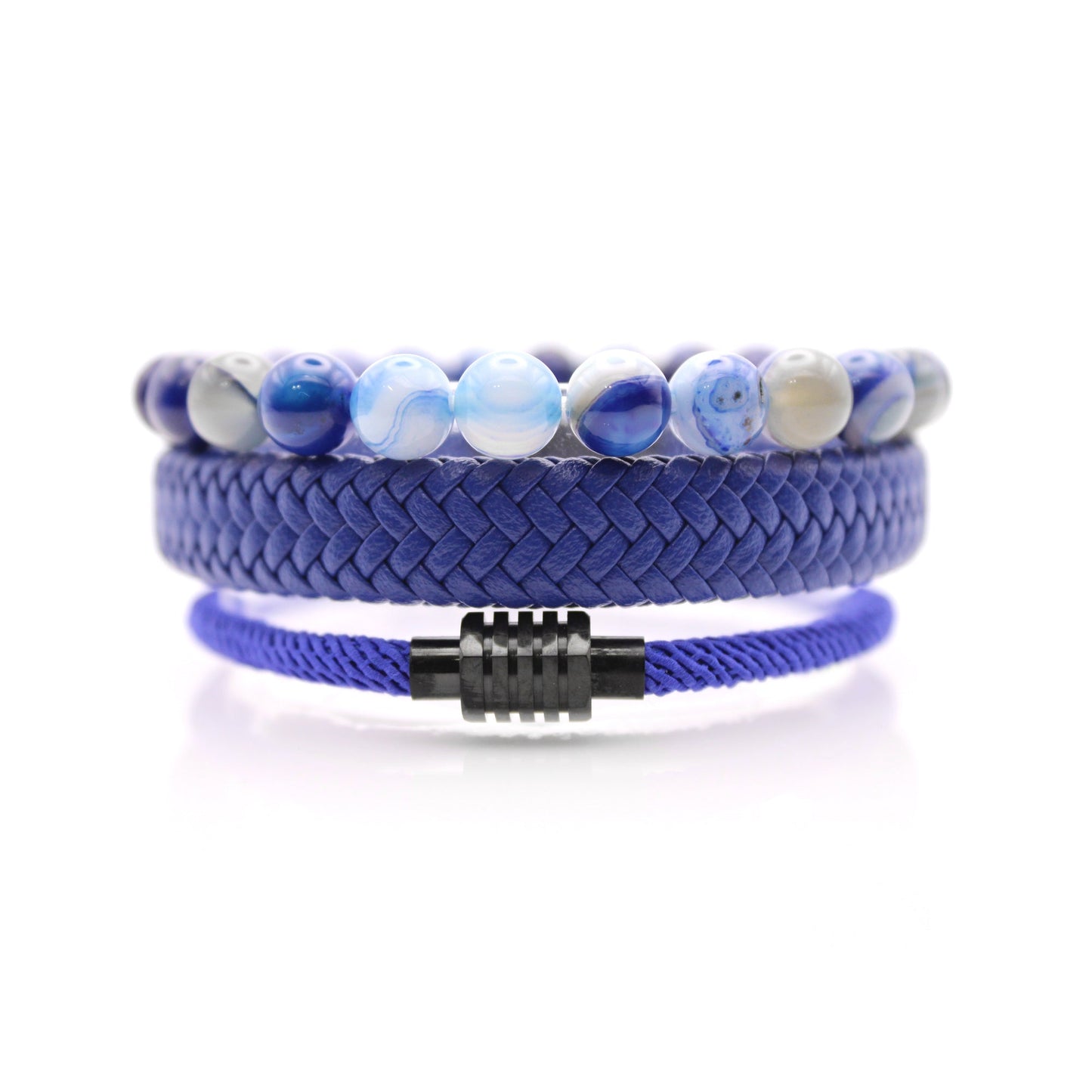Azure Enigma Folk Bracelet Set for Men