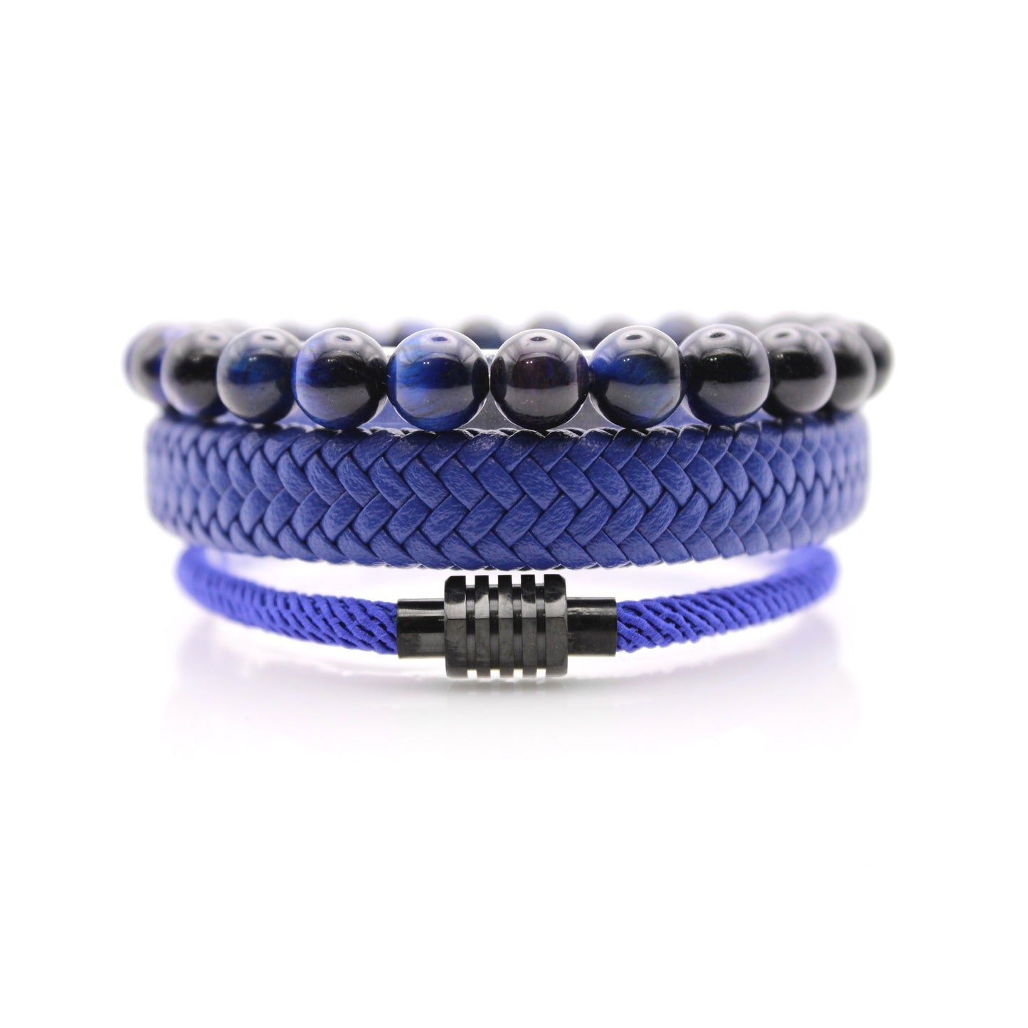 Azure Enigma Folk Bracelet Set for Men