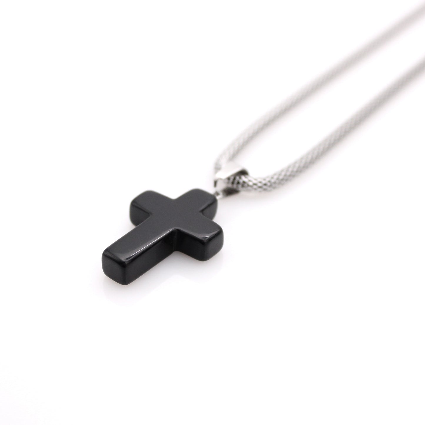 Ever-Changing Stone Cross Men's Necklace