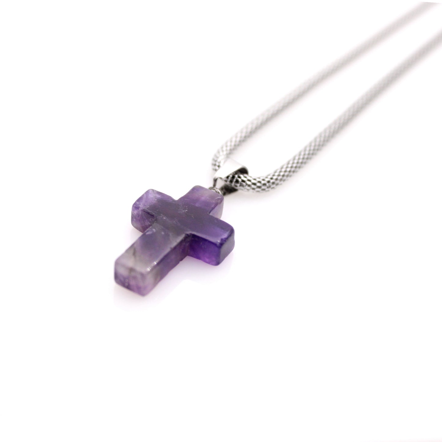 Ever-Changing Stone Cross Men's Necklace