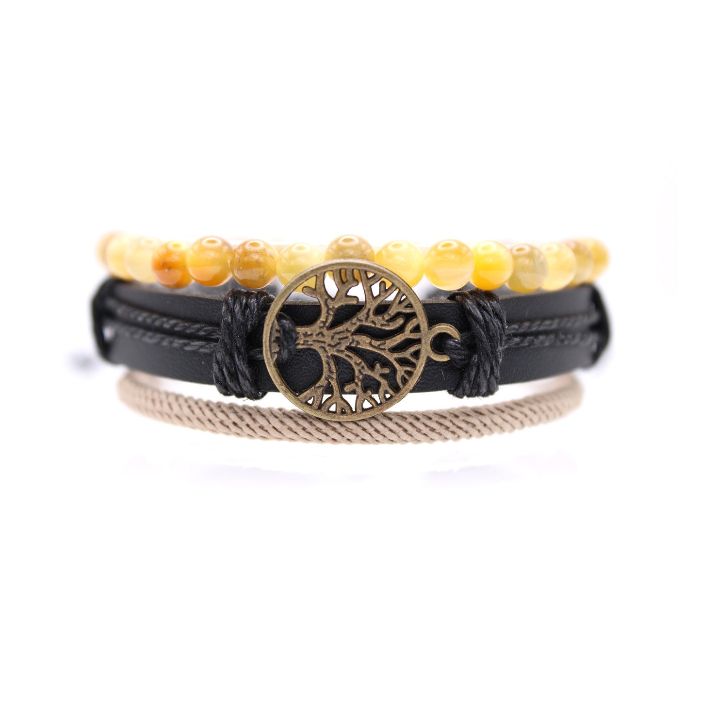 Sunlit Vitality Folk Bracelet Set for Men
