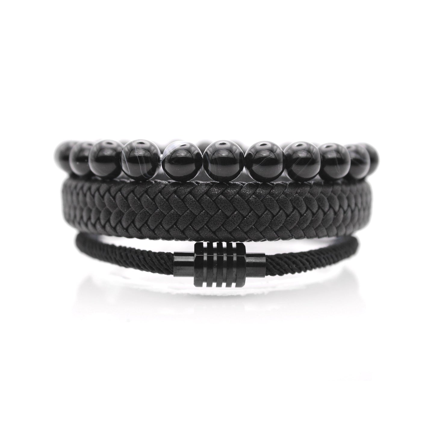 Shadow Sentinel Bold Folk Bracelet Set for Men