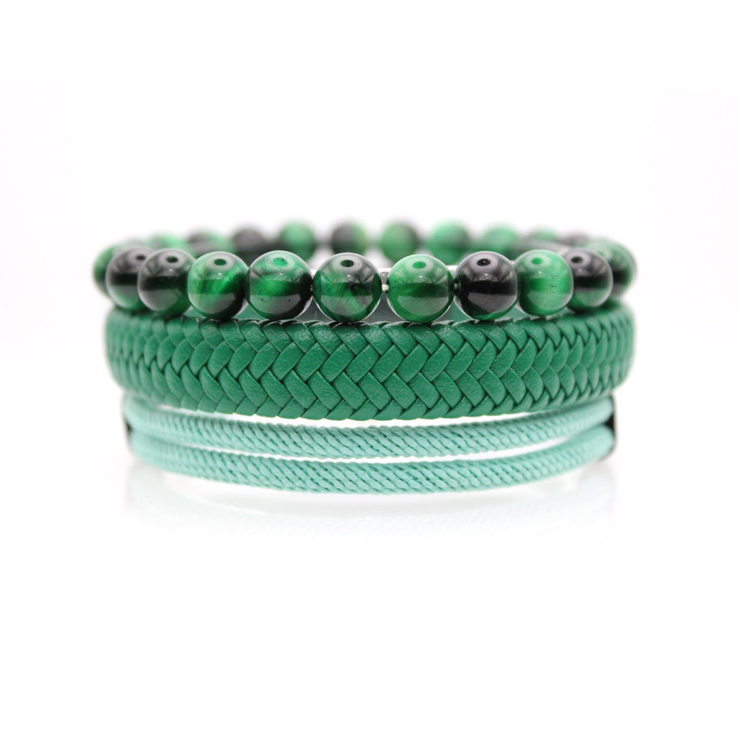 Verdant Charm Set  Men's Bracelets for Nature's Energy
