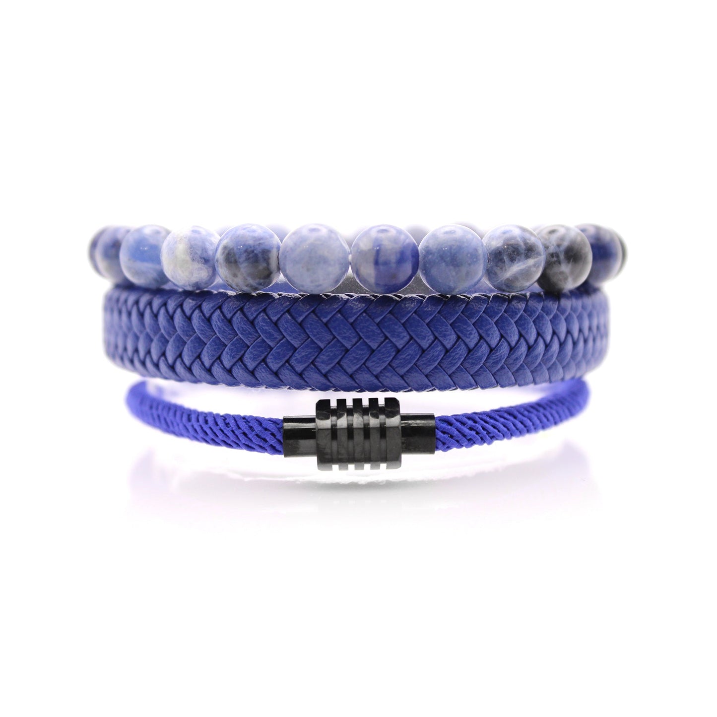 Azure Enigma Folk Bracelet Set for Men