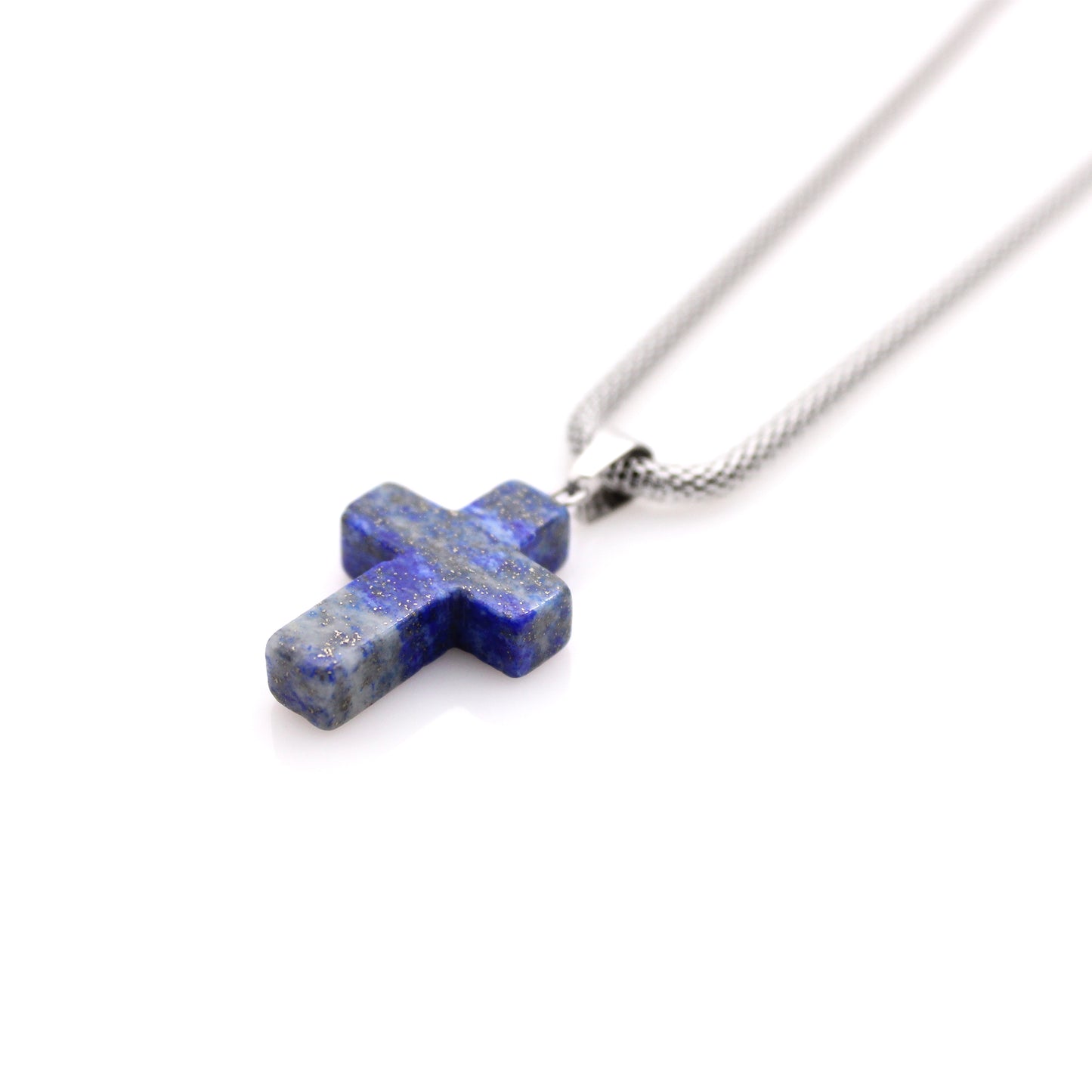 Ever-Changing Stone Cross Men's Necklace