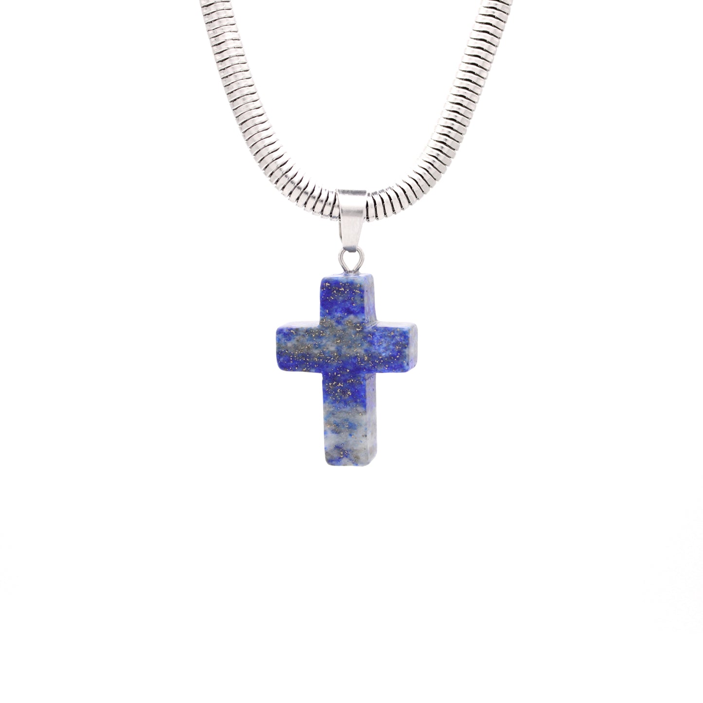 Ever-Changing Stone Cross Men's Necklace