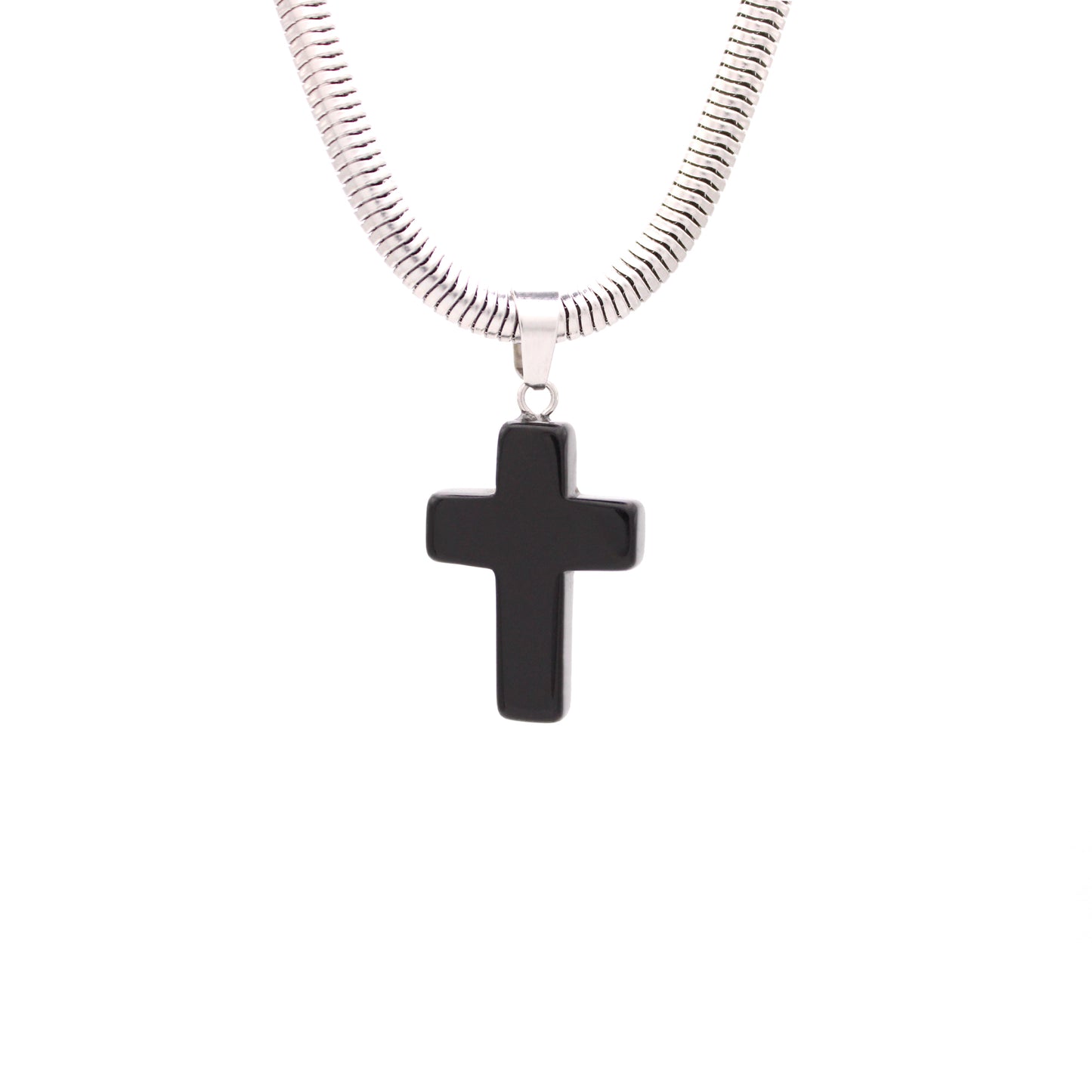 Ever-Changing Stone Cross Men's Necklace