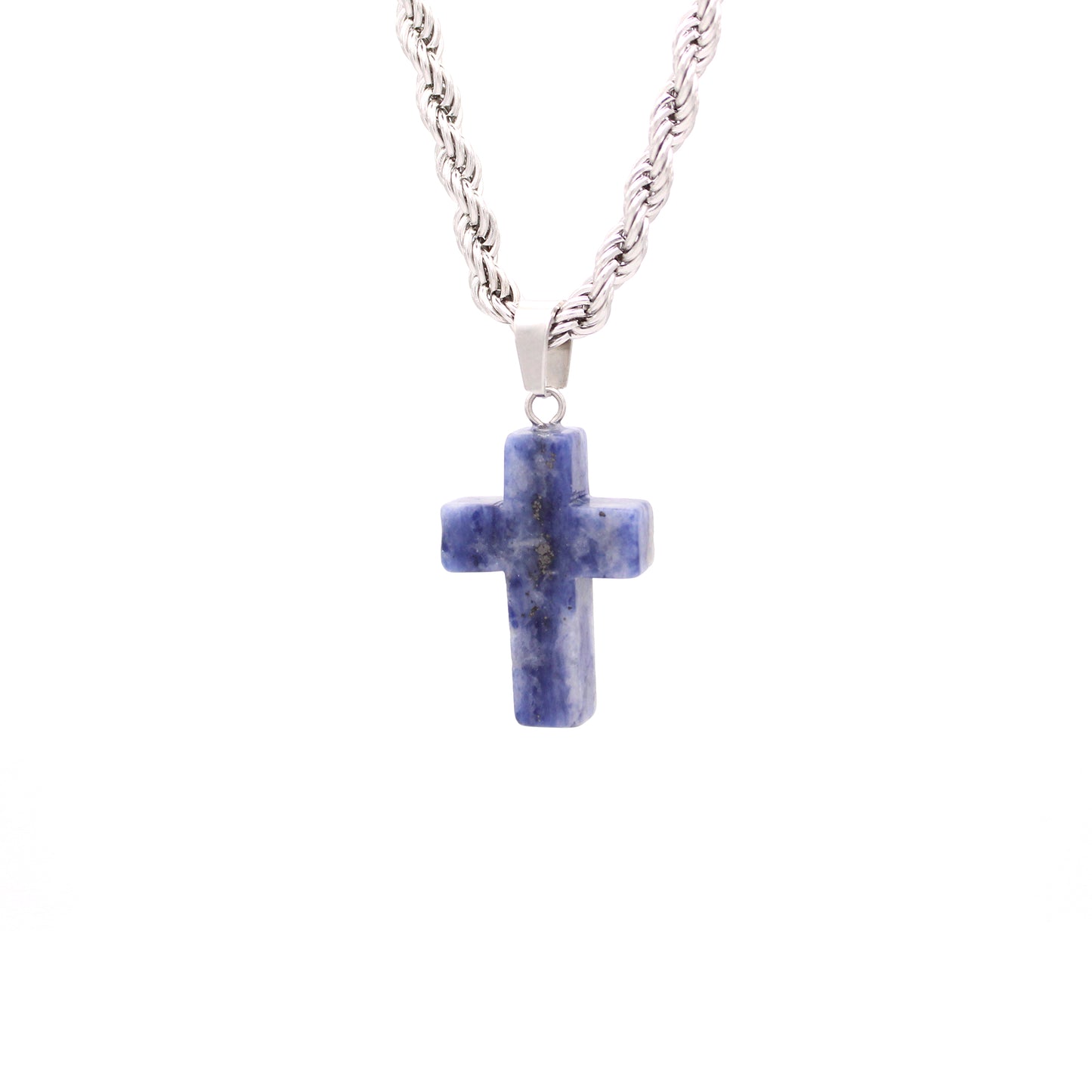 Ever-Changing Stone Cross Men's Necklace