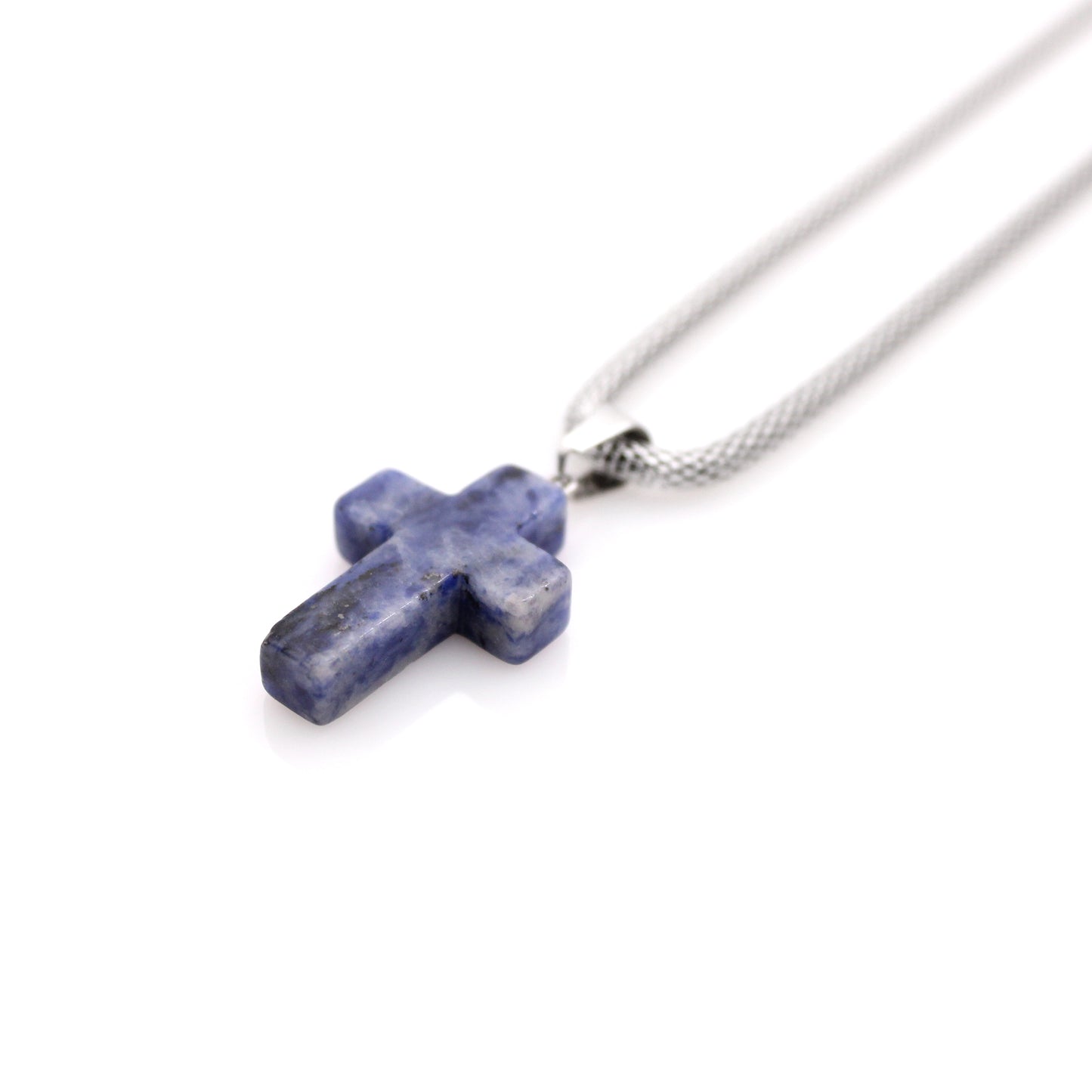 Ever-Changing Stone Cross Men's Necklace